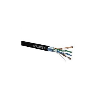 Instalační kabel Solarix venkovní FTP, Cat5E, drát, PE, box 100m SXKD-5E-FTP-PE