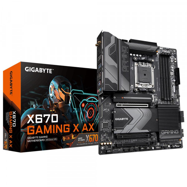 Mainboard GIGABYTE AMD X670 SAM5 ATX Memory DDR5 Memory slots 4 1xPCI-Express 3.0 16x 1xPCI-Express 4.0 16x 2xM.2 1xHDMI 4xUSB 2 Mainboard GIGABYTE AMD X670 SAM5 ATX Memory DDR5 Memory slots 4 1xPCI-Express 3.0 16x 1xPCI-Express 4.0 16x 2xM.2 1xHDMI 4xUSB 2