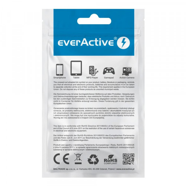 Kabel zasilający everActive CBS-1CB (USB - USB typu C , 1m, kolor czarny) Kabel zasilający everActive CBS-1CB (USB - USB typu C , 1m, kolor czarny)