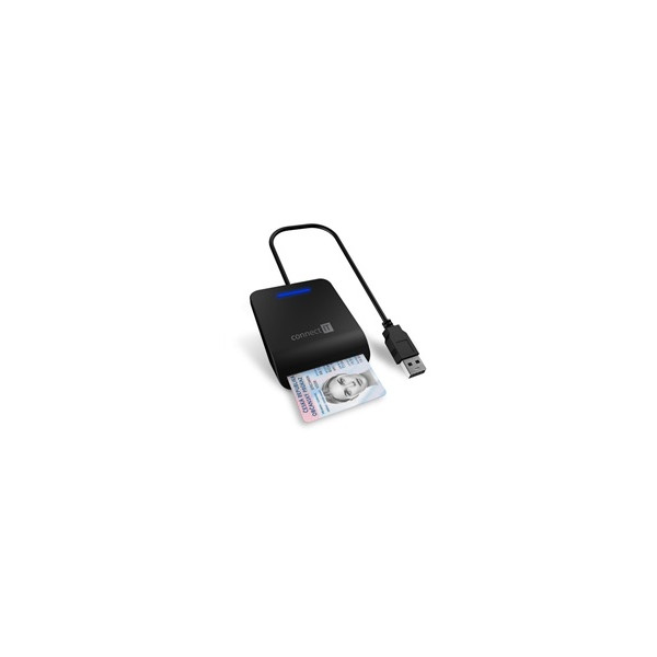 CONNECT IT USB čtečka eObčanek a čipových karet, černá CONNECT IT USB čtečka eObčanek a čipových karet, černá