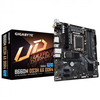 Mainboard GIGABYTE Intel B660 LGA1700 MicroATX Memory DDR4 Memory slots 4 2xPCI-Express 3.0 1x 1xPCI-Express 4.0 16x 2xM.2 1xHDM