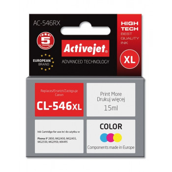 Tusz Activejet AC-546RX (zamiennik Canon CL-546XL, Premium, 15 ml, kolor)