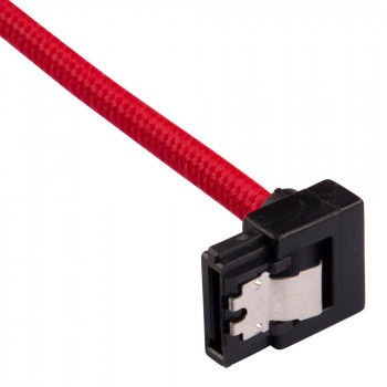 CORSAIR Premium-Sleeved-SATA-Kabel mit 90°-Anschluss 2er Pack - Rot