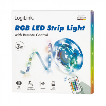LogiLink - Leuchtstreifen - LED - 7 W - 16 Farben - 6500 K