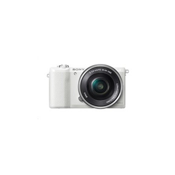 SONY Alfa 5100 fotoaparát, 24.3 MPix - tělo + 16-50mm objektiv - bílé