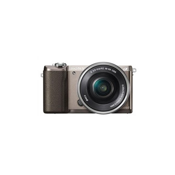 SONY Alfa 5100 fotoaparát, 24.3 MPix - tělo + 16-50mm objektiv - hnědé