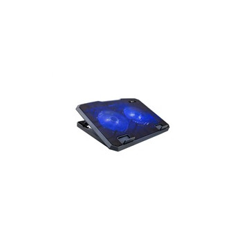 C-TECH chladící podložka pod NTB CLP-140, 15,6", 2x 140mm, 2x USB, modré podsvícení