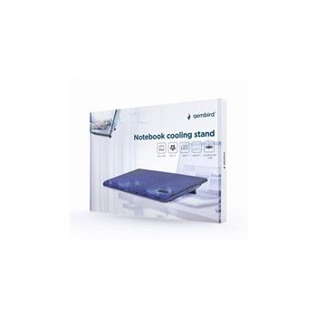 GEMBIRD Podstavec pod notebook NBS-2F15-05, pro notebooky do 15,6", LED, černý