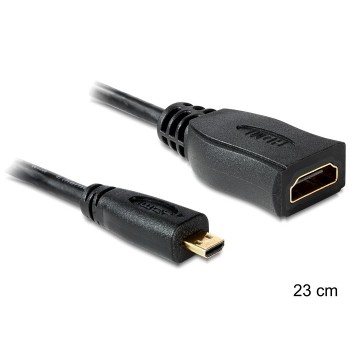 Adapter Micro HDMI-D(M) - HDMI-A(F) 23cm