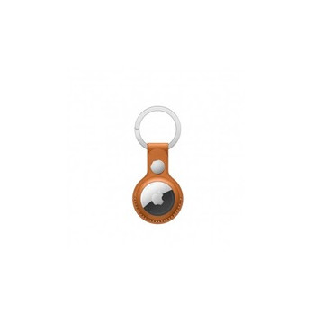 APPLE AirTag Leather Key Ring - Golden Brown