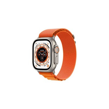APPLE Watch Ultra GPS + Cellular, 49mm Titanium Case with Orange Alpine Loop - Small
