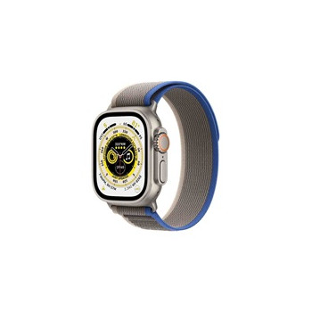 APPLE Watch Ultra GPS + Cellular, 49mm Titanium Case with Blue/Gray Trail Loop - S/M