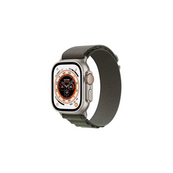 APPLE Watch Ultra GPS + Cellular, 49mm Titanium Case with Green Alpine Loop - Large