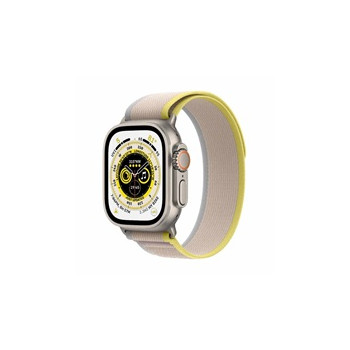 APPLE Watch Ultra GPS + Cellular, 49mm Titanium Case with Yellow/Beige Trail Loop - M/L