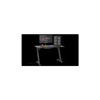 SPC Gear herní stůl GD100, výřezy pro kabeláž, stabilní, černá