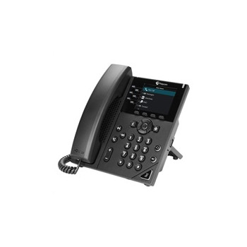 Polycom IP telefon VVX 350, 6 linkový, 2x 1 GB, HD Voice, PoE, bez napájecího zdroje