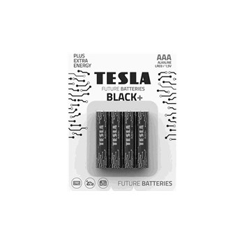 TESLA BATTERIES AAA BLACK+ ( LR03 / BLISTER FOIL 4 PCS )
