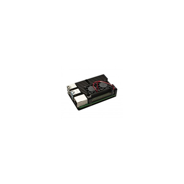 Chladicí sada s větráky pro Raspberry Pi 4B, černá Chladicí sada s větráky pro Raspberry Pi 4B, černá