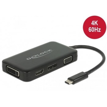 Adapter USB-C - VGA/HDMI/DVI/DISPLAYPORT czarny