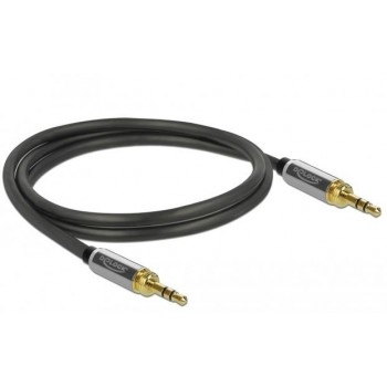 Kabel audio minijack 3.5mm M/M 3 PIN + 2x przejściówka nakręcana jack 6.35mm 1m czarny
