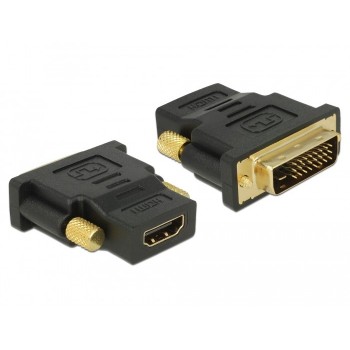 Adapter DVI-D(M)(2 4+1)-HDMI(F) czarny