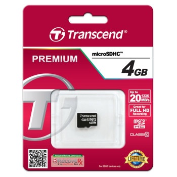 Transcend microSD 4GB Cl10SDHC