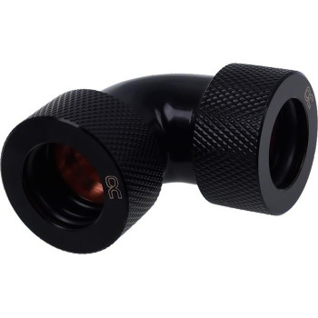 Alphacool Eiszapfen 90° 16mm L connector for pipes 1/4", black - 17298