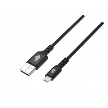 Kabel USB-Micro USB 1m silikonowy czarny Quick Charge