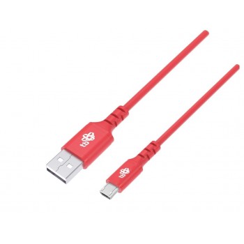 Kabel USB-Micro USB 1m silikonowy czerwony Quick Charge