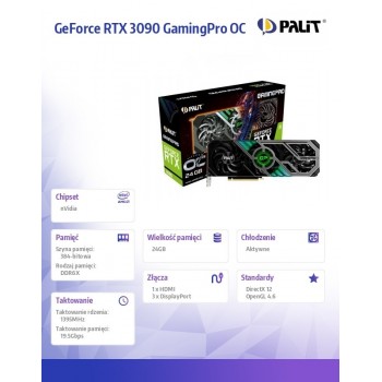 Karta graficzna GeForce RTX 3090 GamingPro OC 24GB GDDR6X 384bit HDMI/3DP