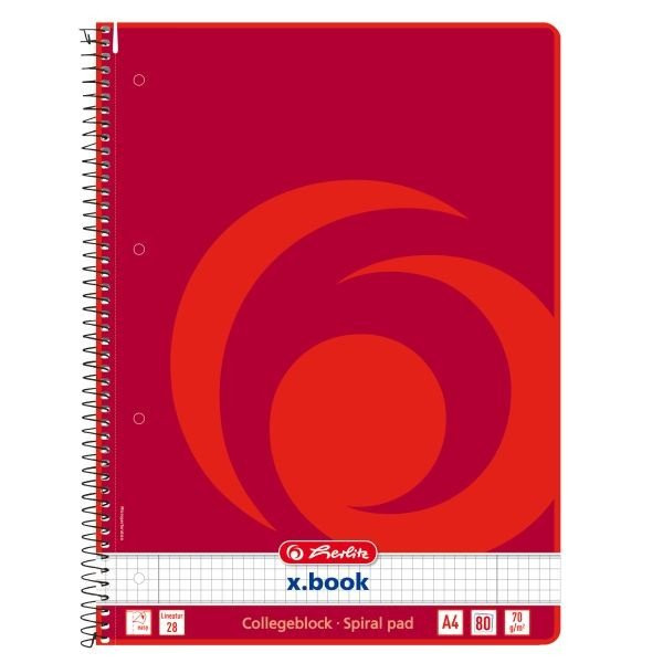 Herlitz Spiral Notebook lin. 28 rd A4 - checkered Herlitz Spiral Notebook lin. 28 rd A4 - checkered