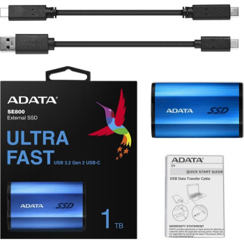 ADATA SE800 1TB Solid State Drive (blue, USB 3.2 C (10 Gbit / s))