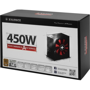 Xilence Performance A + III 450W, PC power supply (black / red, 1x PCIe)
