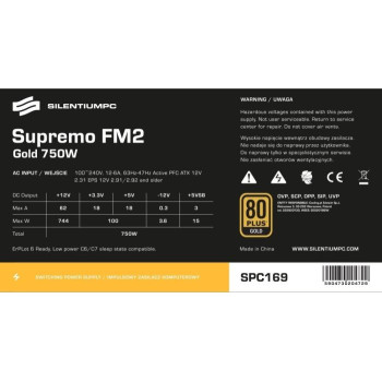 SilentiumPC Supremo FM2 80+ Gold 750W ATX - SPC169