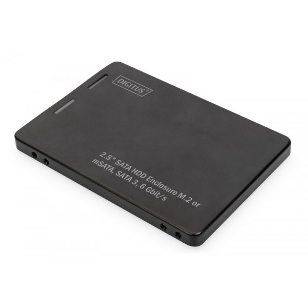Adapter na dysk SATA/HDD 2,5" M.2 /mSATA SATA 3,6 Gbit/s, zapis do 520 MB/s Aluminiowa Adapter na dysk SATA/HDD 2,5" M.2 /mSATA SATA 3,6 Gbit/s, zapis do 520 MB/s Aluminiowa