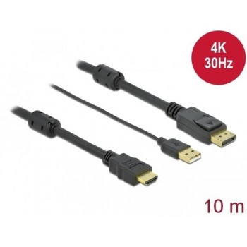 Kabel HDMI(M)-Displayport (M)4K 10M USB A(M) 85968