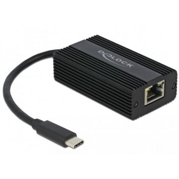 Adapter USB C(M) 3.1 - RJ45(F) 5GB na kablu 13.5 cm czarny