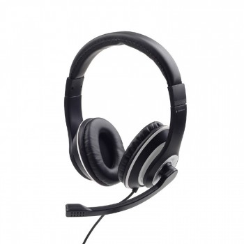 Słuchawki nauszne z mikrofonem MHS-03-BKWT czarne