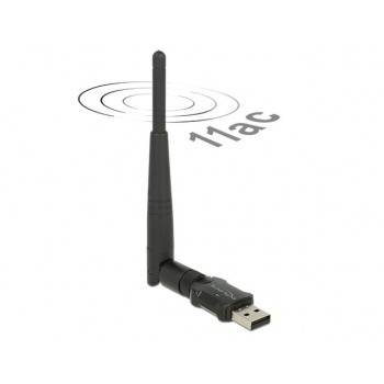 Dwupasmowa karta sieciowa WLAN ac/a/b/g/n USB 2.0, 433 + 150 Mbps, z anteną zewnętrzną