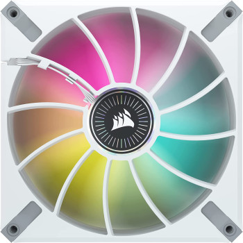 Corsair iCUE ML140 RGB ELITE Premium 140mm PWM 140x140x25, case fan (white, White Dual Fan Kit incl. iCUE Lighting Node CORE)