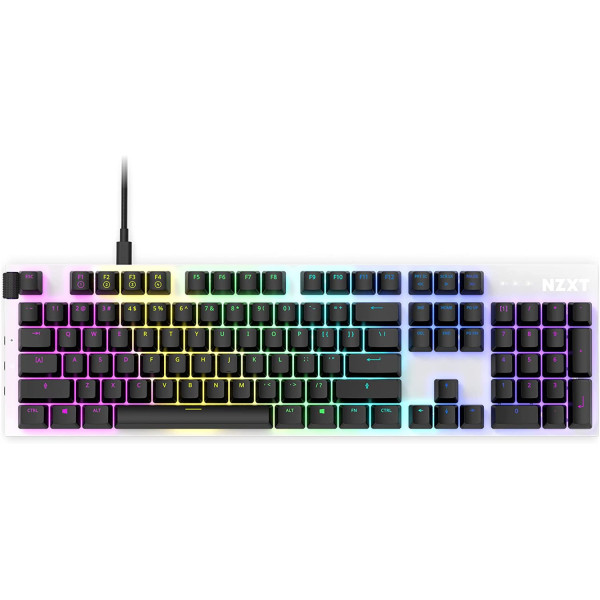 DE layout - NZXT FUNCTION, gaming keyboard (white/black, Gateron Red, hot-swap) DE layout - NZXT FUNCTION, gaming keyboard (white/black, Gateron Red, hot-swap)