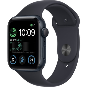 Apple Watch SE Smartwatch (midnight, 44mm, GPS, Sport Band) MNK03FD/A