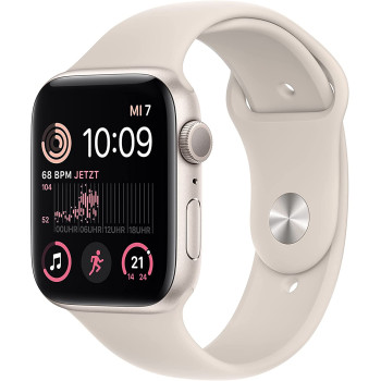 Apple Watch SE (2022) smartwatch (champagne, 44mm, sports strap, aluminum case) MNJX3FD/A