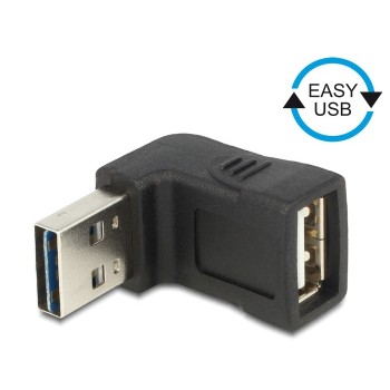 Adapter USB-A M 2.0 - USB-A kątowy