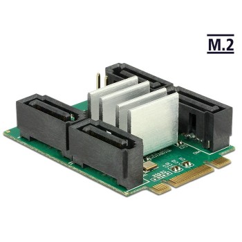 Adapter M.2 key B+M 59pin M - 4x SATA