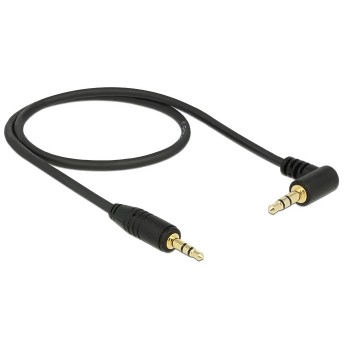 Kabel audio minijack 3.5mm M/M 3pin Kątowy 90 stopni