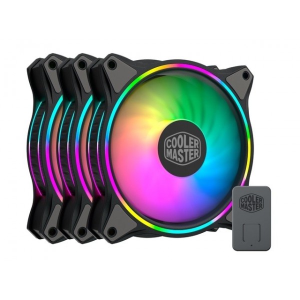 Zestaw wentylatorów do zasilacza/obudowy Masterfan MF120 HALO 3w1 ARGB Zestaw wentylatorów do zasilacza/obudowy Masterfan MF120 HALO 3w1 ARGB