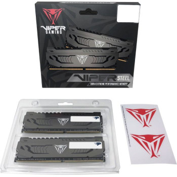 Patriot DDR4 - 16 GB -3733 - CL - 17 - Dual Kit, Viper Steel (grey, PVS416G373C7K)