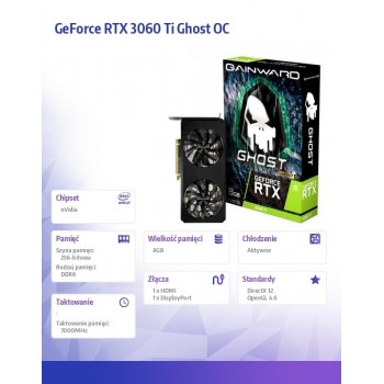 Karta graficzna GeForce RTX 3060 Ti GHOST OC 8GB GDDR6 256bit HDMI/3DP LHR
