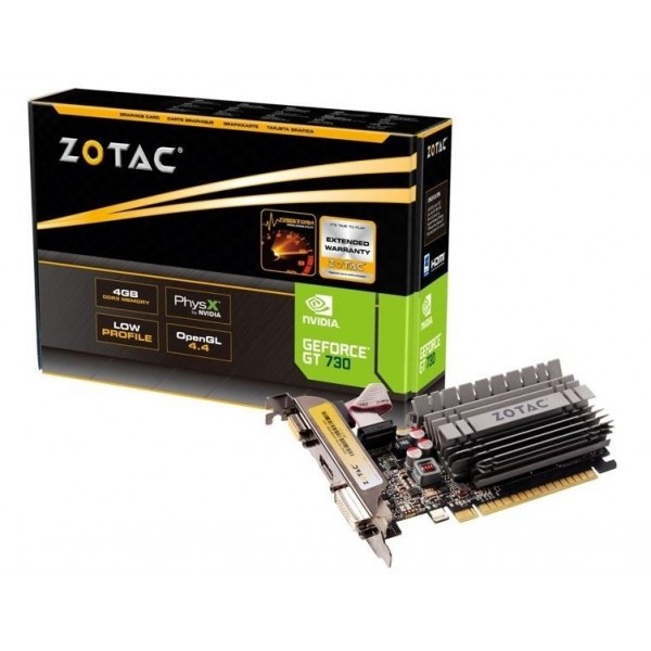 Karta graficzna GeForce GT730 4GB DDR3 64bit DVI/HDMI/VGA Karta graficzna GeForce GT730 4GB DDR3 64bit DVI/HDMI/VGA